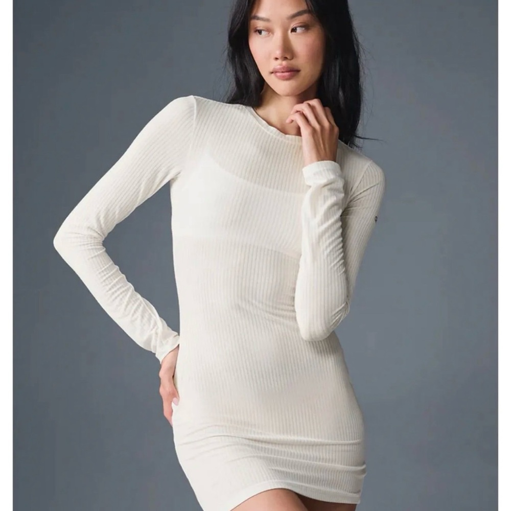 Women's ALO Sea Coast Ribbed Dress - Large - Picture 4 of 5